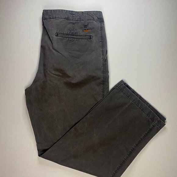 Men's Dockers Chino Pants Gray Classic Size 36 x 30 Cotton - Picture 1 of 9